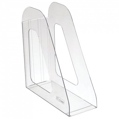 Лоток для бумаг вертикальный СТАММ «Фаворит», ширина 90 мм, прозрачный