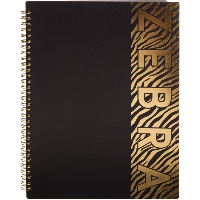 превью Бизнес-тетрадь Attache Selection Zebra А4.96л, кл, спир, пластик, тон. бл 202305