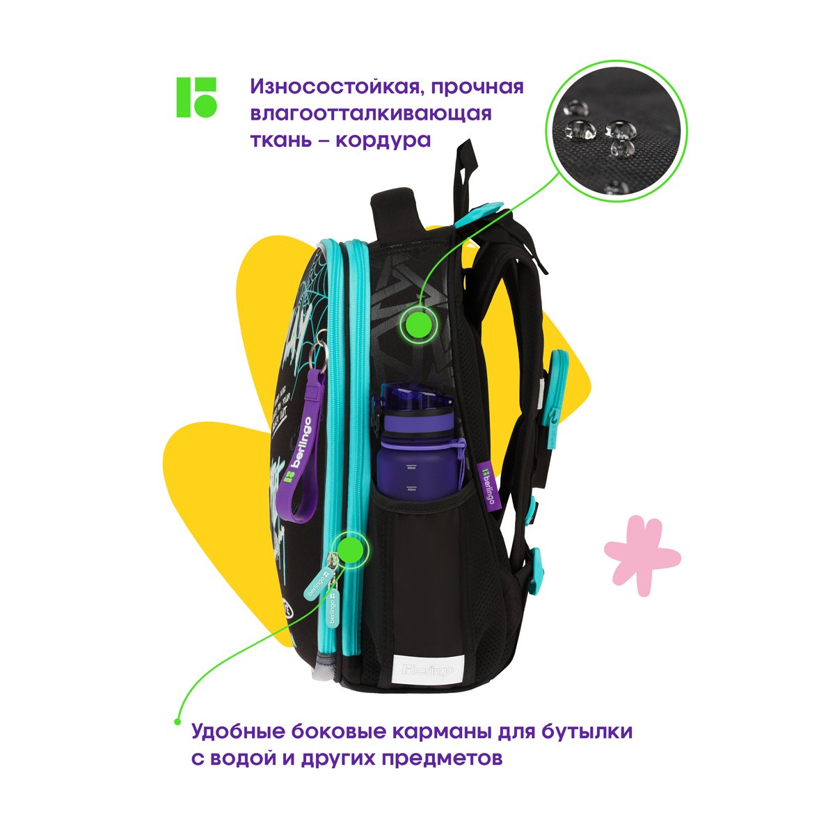 Ранец Berlingo Expert «Overplay» 37×28×16см, 2 отделения, 2 кармана, анатомическая спинка