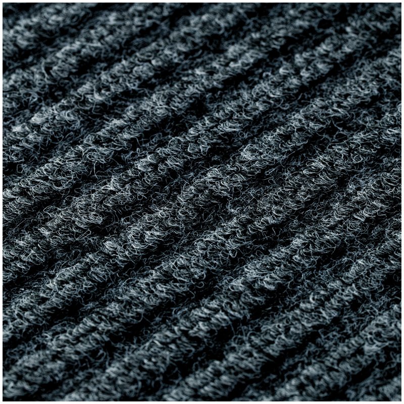 Коврик влаговпитывающий, ворсовый, ребристый OfficeClean, 40×60см, серый