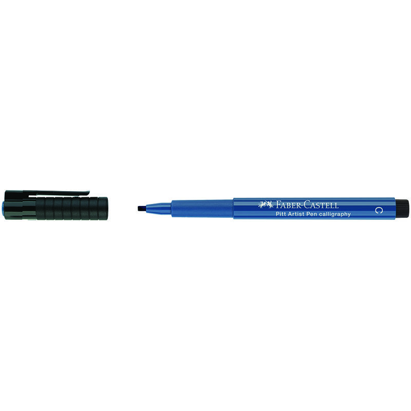Ручка капиллярная Faber-Castell «Pitt Artist Pen Calligraphy» цвет 247 индантреновый синий, С=2.5мм, пишущий узел каллиграфический