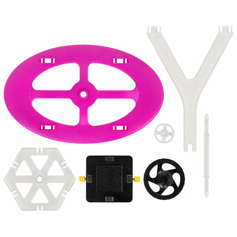 Магнитный конструктор MAGNETIC BLOCKS, 100 деталей, 2 колесные базы, карусель, BRAUBERG KIDS