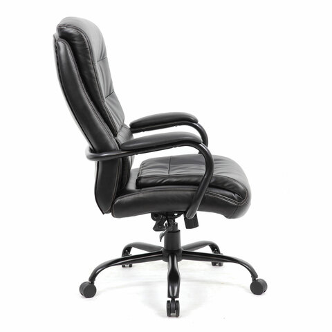 Кресло офисное BRABIX PREMIUM «Heavy Duty HD-004», НАГРУЗКА до 200 кг, экокожа, черное