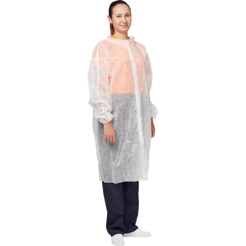 Халат на кнопках (30 гр) XXXL белый (10 шт/упак)