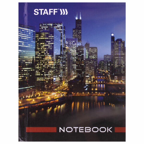 Блокнот Notebook STAFF, А6, 110×147 мм, 80 л., твердая ламинированная обложка, офисный