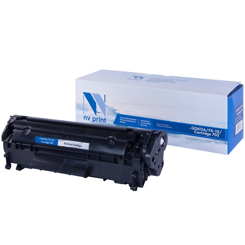 превью Картридж совм. NV Print Q2612A/FX-10/Cartr 703 черный для HP 1010/1012 Canon MF4010/4018 (2000стр)