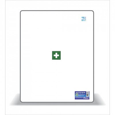 Аптечка первой помощи работникам, до 10 человек, навесной пластиковый футляр, состав - по приказу №1331н