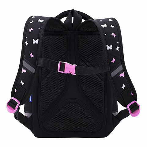 Ранец BRAUBERG LIGHT, 1 отделение, с брелоком, «Shining heart», фольгированная печать, 36×26х13 см