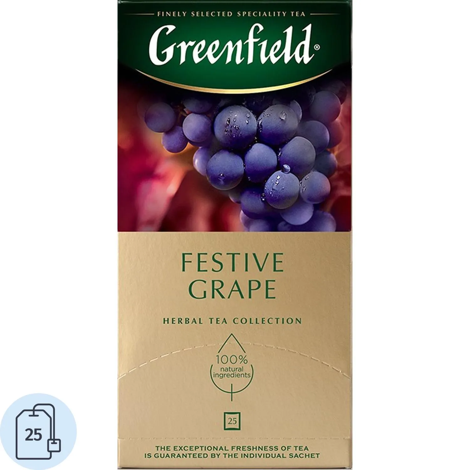 Чай фруктовый Greenfield Festive Grape 25 пакетиков (виноград)