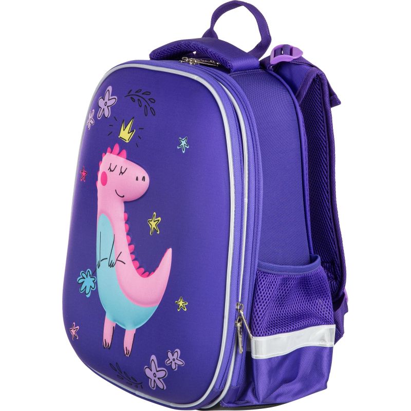 Ранец №1School  3D Dino princess, 2 отд., эргоном. спинка