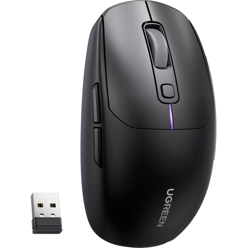 Мышь компьютерная UGREEN MU103 (90539), беспров, игр, USB Wired&2.4, черный
