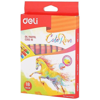 Пастель масляная Deli ColoRun круглая 18 цветов