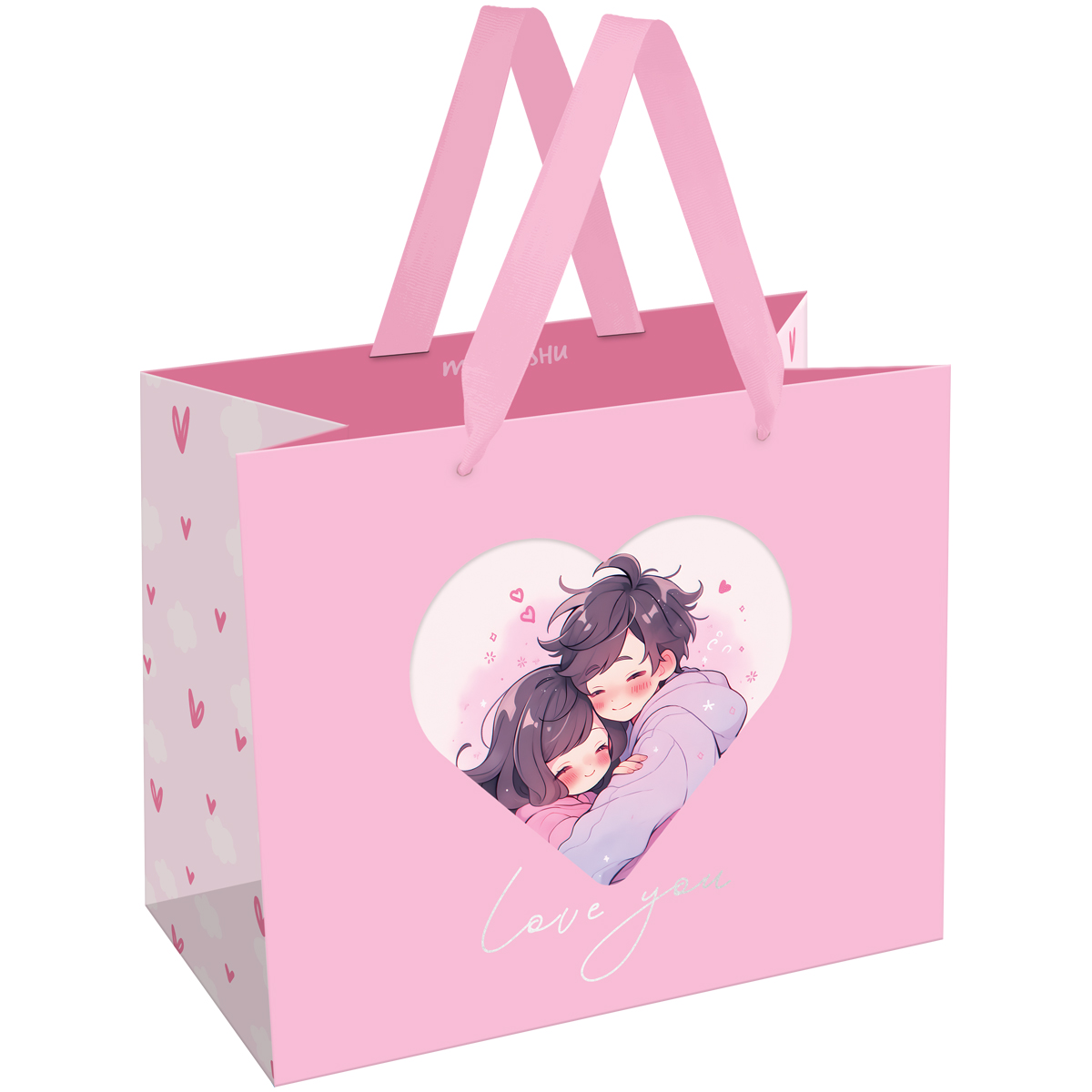 превью Пакет подарочный 23×18×10см MESHU «Cute couple», матовая ламинация