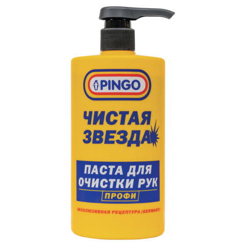 превью Паста очищающая с абразивом, флакон с дозатором 700 мл, PINGO (Пинго), ЧИСТАЯ ЗВЕЗДА, от стойких загрязнений