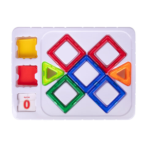 Магнитный конструктор MAGNETIC BLOCKS-19, 19 деталей, BRAUBERG KIDS