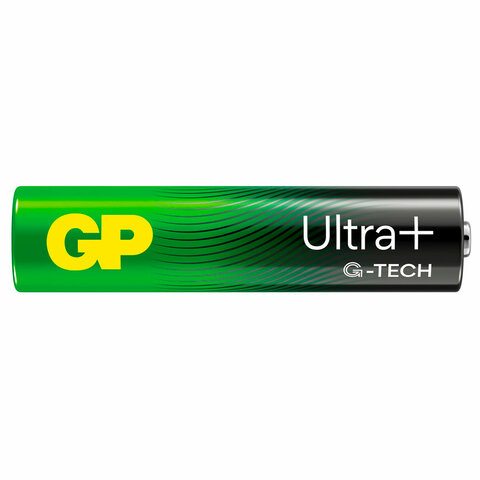 Батарейки КОМПЛЕКТ 2 шт., GP Ultra Plus G-Tech, AAA (LR03), алкалиновые, мизинчиковые