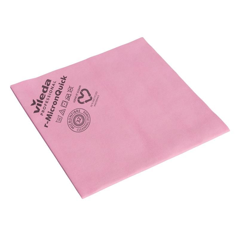 превью Салфетки хозяйственные Vileda Professional р-МикронКвик микрофибра 40×38 см 135 г/кв. м красные 5 штук в упаковке