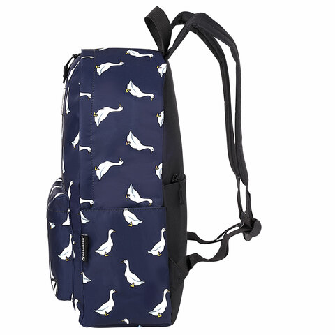 Рюкзак BRAUBERG POSITIVE универсальный, карман-антивор, «Ducks», 42×28х14 см