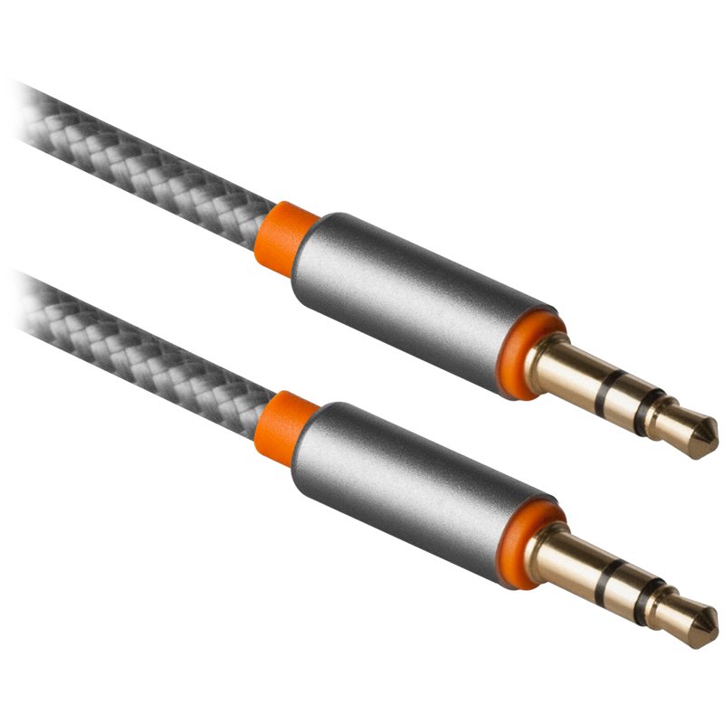 превью Кабель удлинительный Defender JACK01-03 аудио JACK (M) - JACK (М), 1.2м, серый