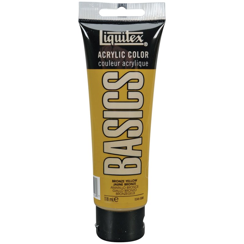 превью Краска акриловая художественная Liquitex «Basics», 118мл, туба, 530 желтый бронзовый
