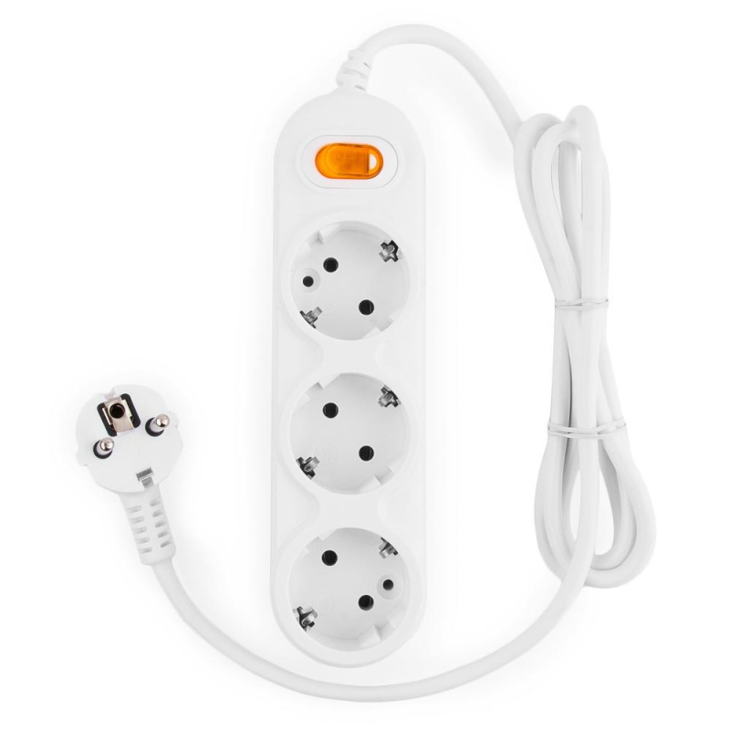 Удлинитель Power Cube, 3р/1.5 м с/з выкл., 2200 Вт, 10 А(PC-2-1.5M)