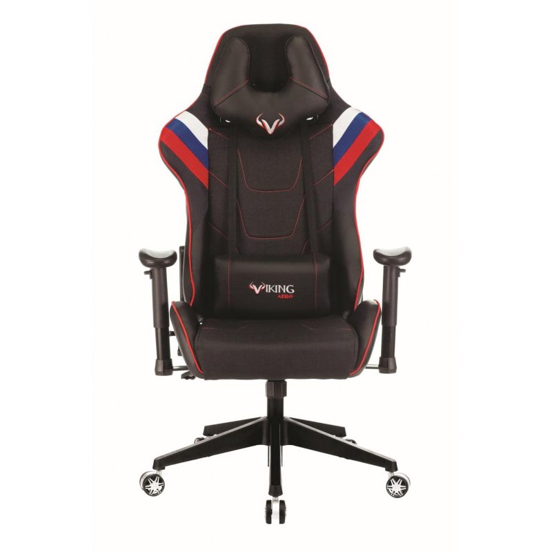 превью Кресло игровое Viking 4 Aero черное/красное/синее/белое (пласитик/искусственная кожа/ткань)
