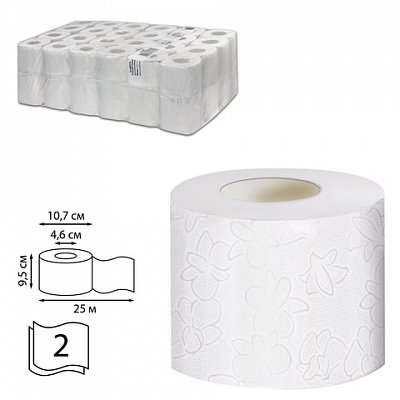 Бумага туалетная 25 м, VEIRO Professional, Comfort, комплект 48 шт., 2-слойная, T207