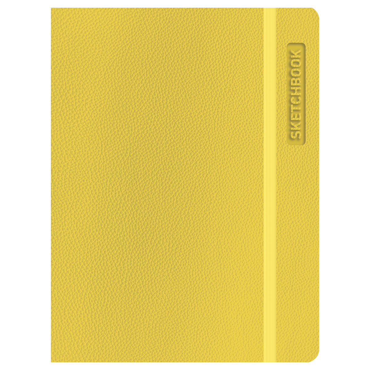 Скетчбук для акварели 40л., А5 BG «Bright. Yellow», кожзам, на резинке, 200г/м2