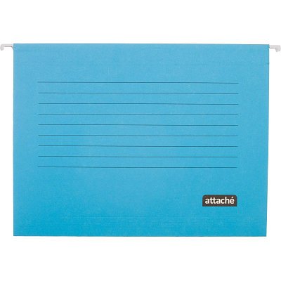 Папка подвесная  Attache, А4, картон, синий, до 200л., 5шт/уп