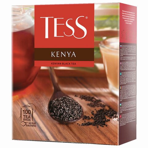 Чай TESS (Тесс) «Kenya», черный, 100 пакетиков в конвертах по 2 г