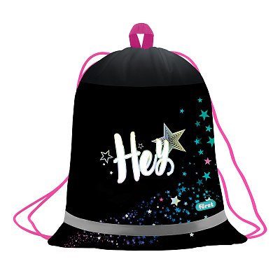 Мешок для обуви 1 отделение Först «Hey! », 360×460мм, вентиляционная сеточка, светоотражающая полоса