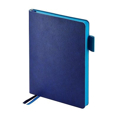 Ежедневник недатированный Bruno Visconti Boston искусственная кожа А5 136 листов синий (голубой обрез, 145×207 мм)