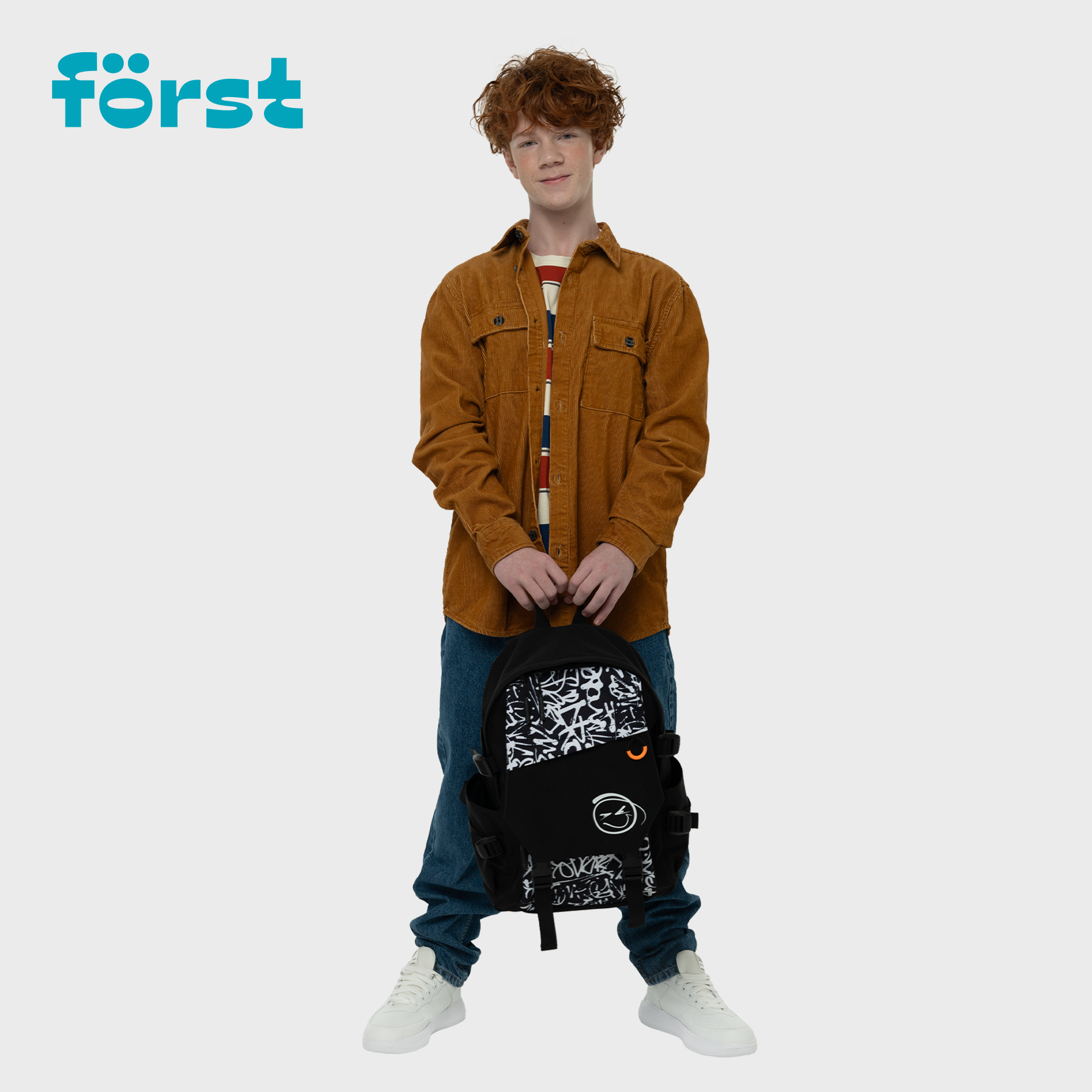 Рюкзак Först F-City «Street Beat» 43.5×28×16см, 1 отделение, 5 карманов, уплотненная спинка