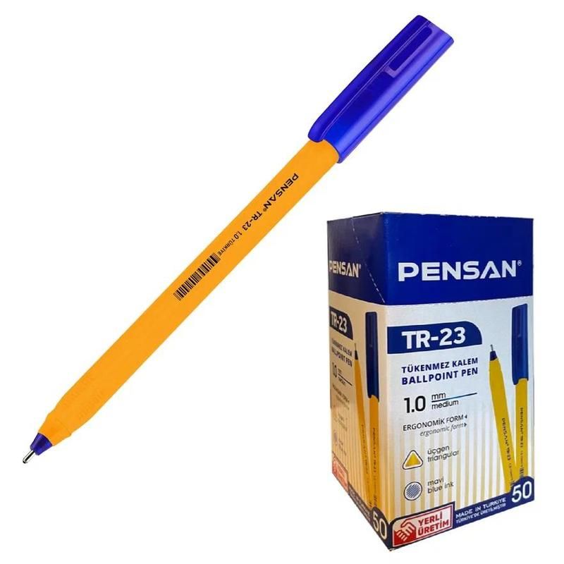 Ручка шариковая неавтоматическая Pensan Yellow синяя (толщина линии 0.7 мм)
