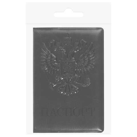 Обложка для паспорта STAFFполиуретан под кожу«ГЕРБ»черная237602