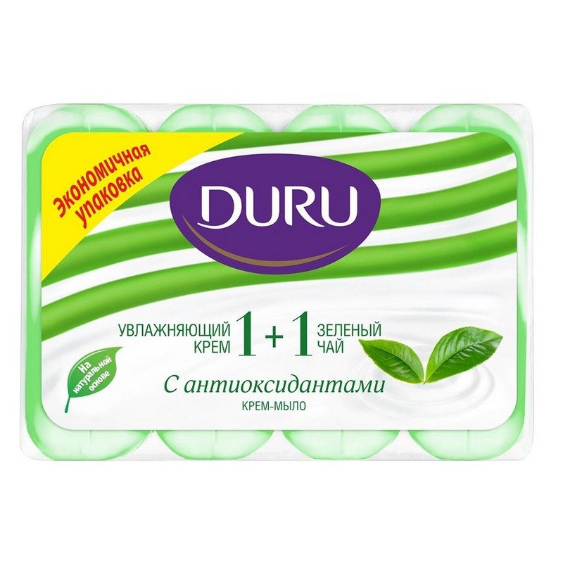 превью Мыло туалетное Duru Зеленый чай (в упаковке 4 штуки по 90г)