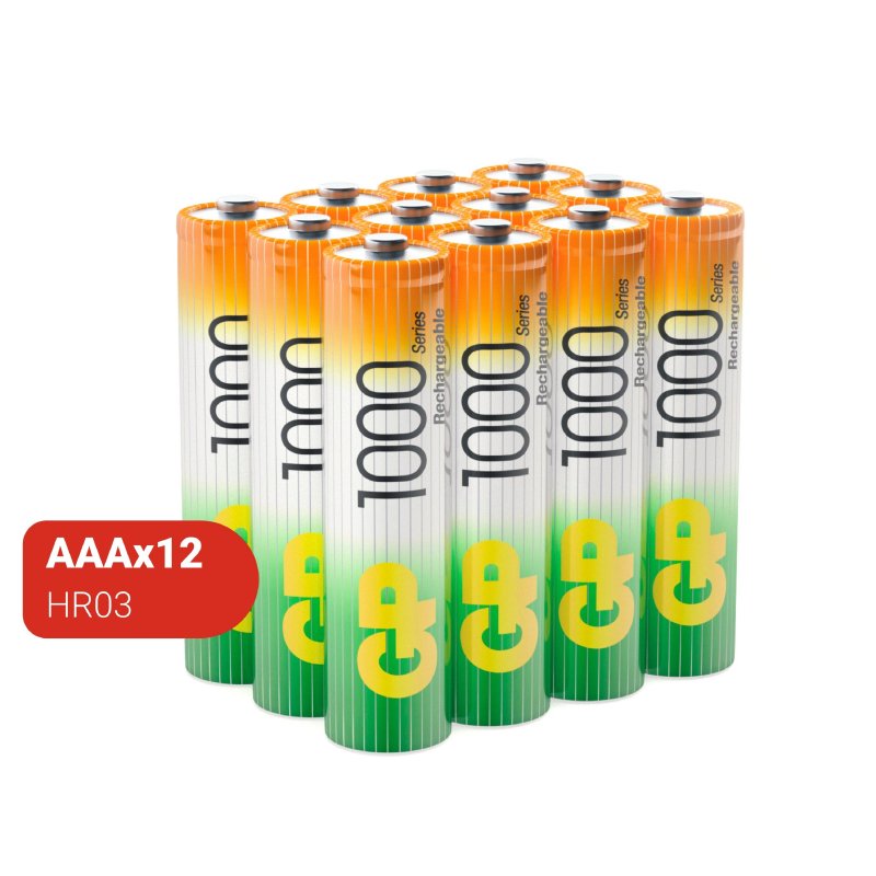 превью Аккумулятор GP GP100AAAHC-B12 ААА 1000 series (min 950mAh)12 шт