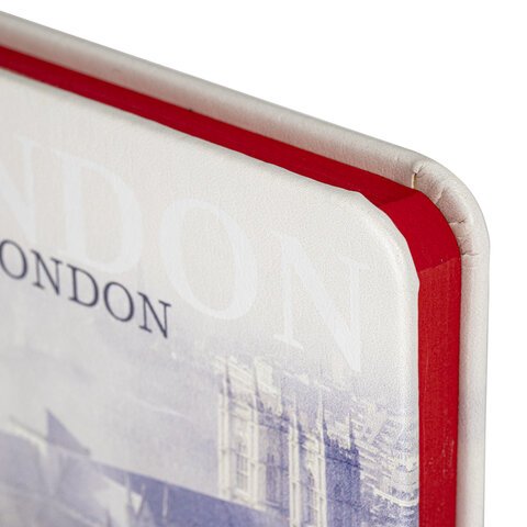 Блокнот МАЛЫЙ ФОРМАТ (100×150 мм) А6, BRAUBERG VISTA «London», под кожу, твердый, 80 л. 