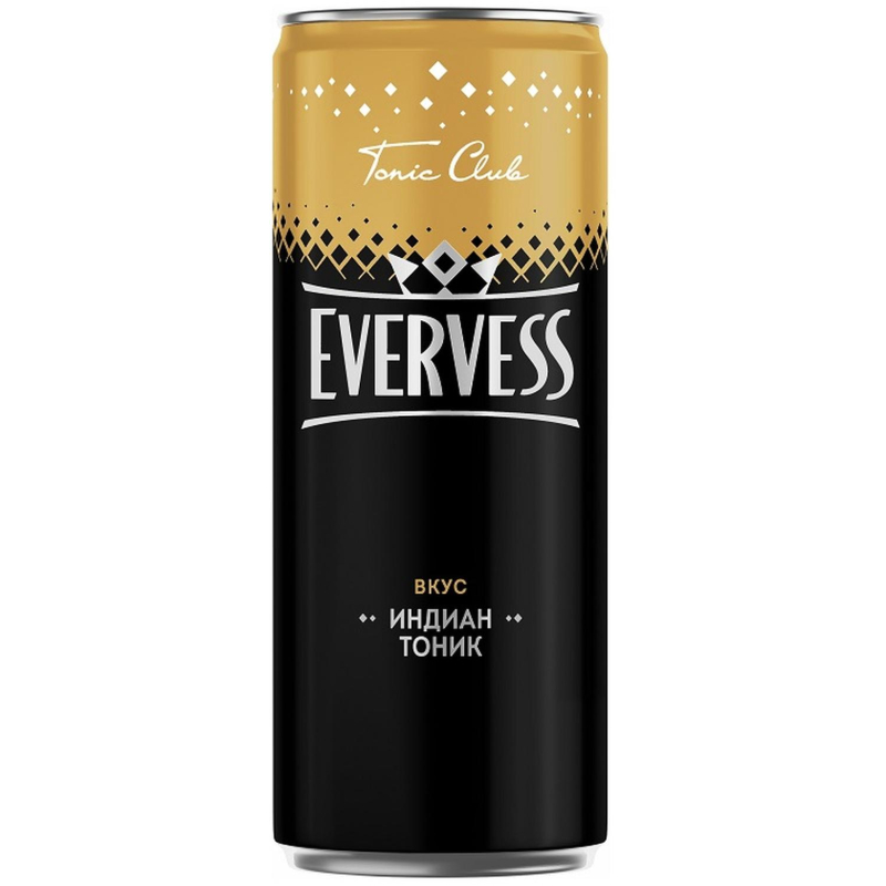Напиток Evervess Tonic club Индиан Тоник газированный ж/б 0.33л