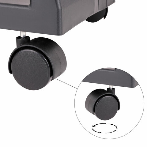 Подставка передвижная напольная для системного блока, раздвижная ширина до 26 см, STAFF