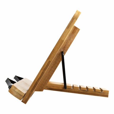 Подставка для книг и планшетов бамбуковая BRAUBERG, 28×20 см, регулируемый угол