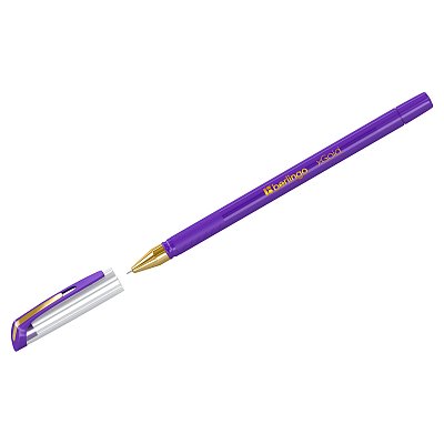 Ручка шариковая Berlingo «xGold» фиолетовая, 0.7мм, игольчатый стержень, грип