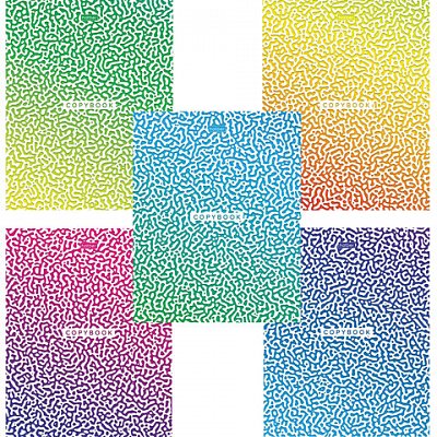 Тетрадь А5, 40 л., HATBER, скоба, клетка, глянцевая ламинация, «Радужные переливы»