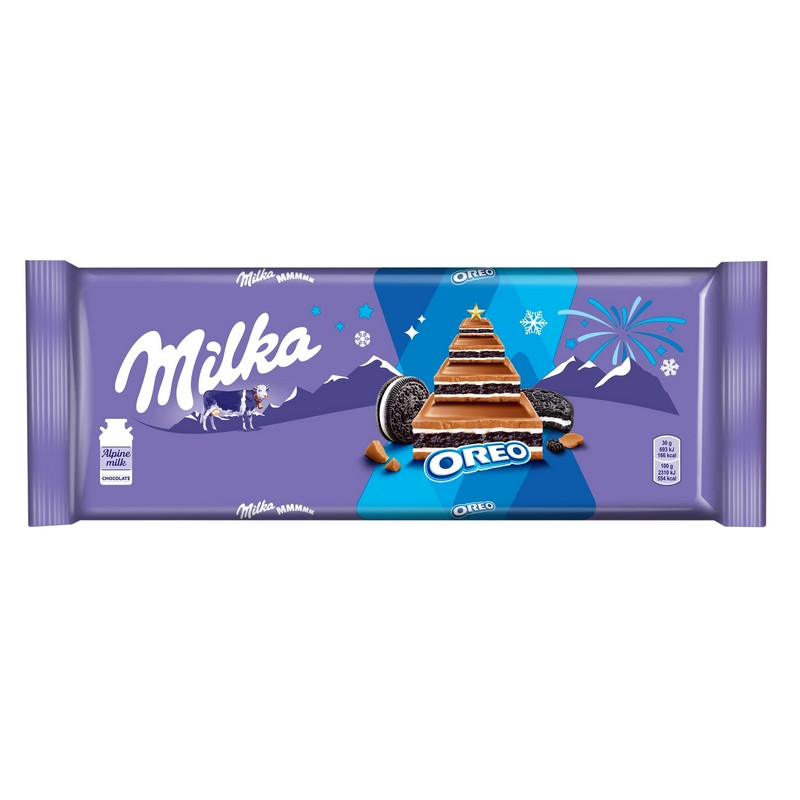 Шоколад Milka молочный с начинкой со вкусом ванили и печенья Oreo 300 г ...