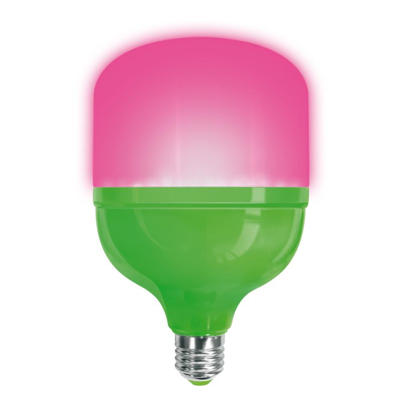 Фитолампа Uniel LED-M80-20W/SPSB/E27/FR PLS55GR IP54 форма M, матовая