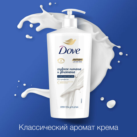 Крем-гель для душа 610 млDOVE «Глубокое питание и увлажнение»