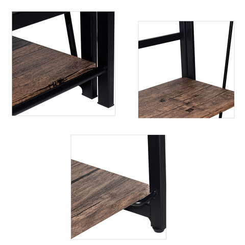 Стеллаж на металлокаркасе «BRABIX LOFT SH-001»600×300х1250 ммскладнойцвет морёный дуб641228