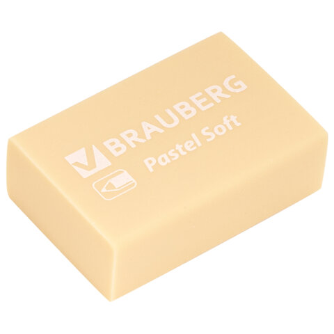 Ластики BRAUBERG «Pastel Soft» НАБОР 12 шт., размер ластика 31×20х10 мм, экологичный ПВХ