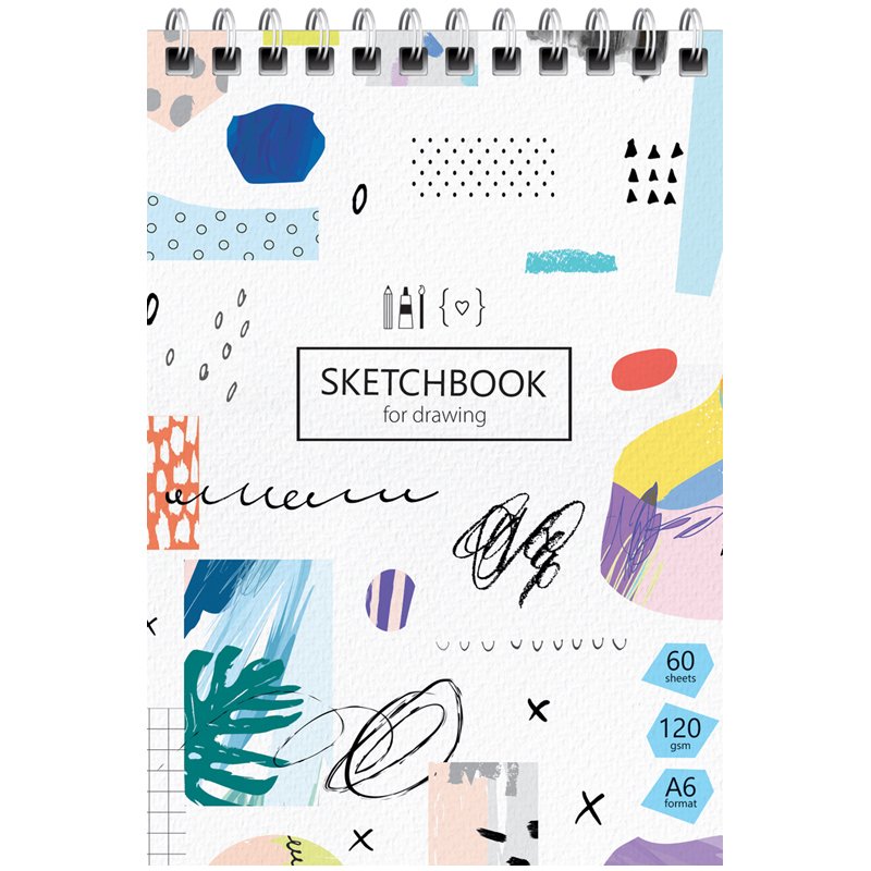 Скетчбук-блокнот 60л. А6 на гребне ArtSpace «Imagination», 120г/м2