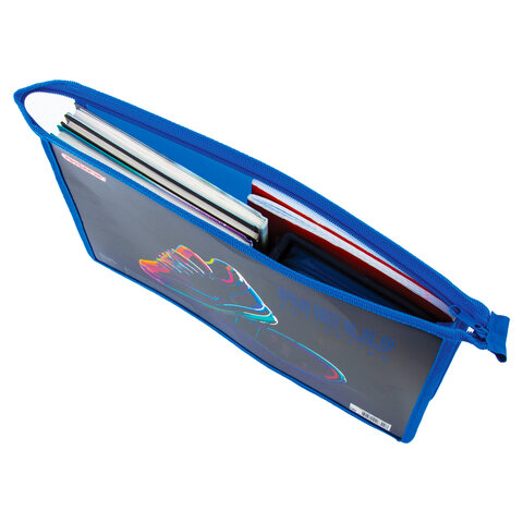 Папка для тетрадей ПИФАГОР А4, 1 отделение, картон, молния сверху, «NEON», 229097